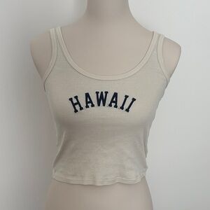 Brandy Melville Cream Hawaii Tank Top